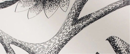 Black and white detail wallpaper